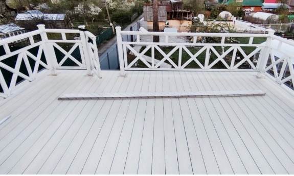 Террасная доска 3D TalverWood 150*25*4000 слоновая кость брашированная двусторонняя (текстура-вельвет)