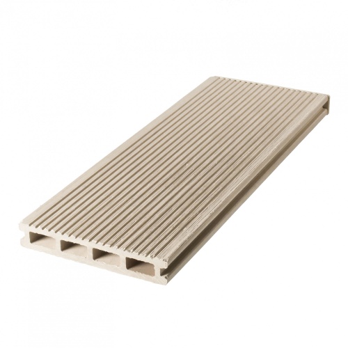 Террасная доска 3D TalverWood 150*25*4000 слоновая кость брашированная двусторонняя (текстура-вельвет)