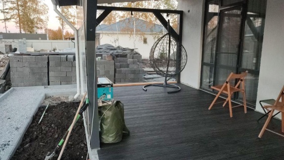 Террасная доска 3D TalverWood 150*25*4000 антрацит брашированная двусторонняя (текстура-вельвет) 