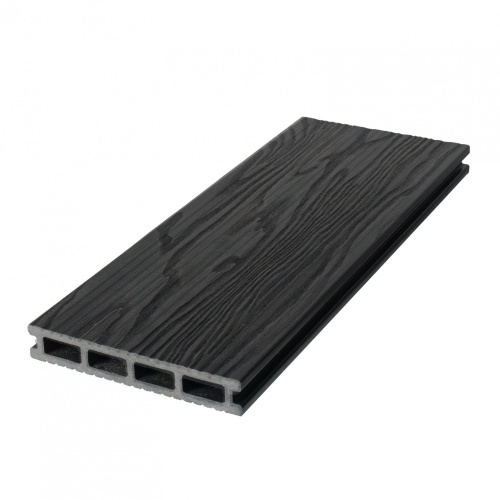 Террасная доска 3D TalverWood 150*25*4000 антрацит брашированная двусторонняя (текстура-вельвет) 