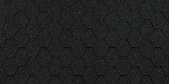 Гибкая черепица Docke Шестигранник "Черный"