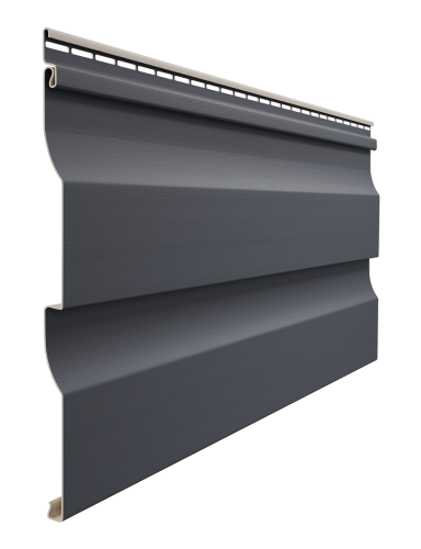 Сайдинг виниловый, Docke Premium, Корабельный брус INTENSIVE D4,5D, Графит