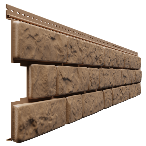 Сайдинг виниловый, под камень, Docke Lux, Bergart, Лесной фундук