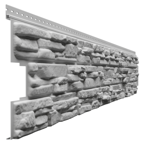 Сайдинг виниловый, под камень, Docke Lux, Rocky, Табак