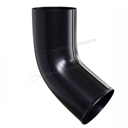 Колено сливное 60° PURMAN BLACK EDITION D100  (9005) МеталлПрофиль Foramina PUR