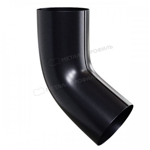 Колено трубы 60° PURMAN BLACK EDITION D100 (9005) МеталлПрофиль Foramina PUR
