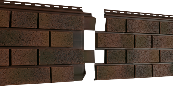 Фасадная панель Ю-Пласт Стоун Хаус S-Lock Клинкер Нордик Глина