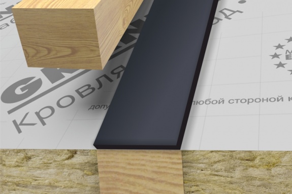 Лента уплотнительная под контробрешетку самоклеящаяся Grand Line X-Band 50ммх30мх3мм