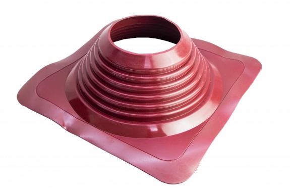 Проходной элемент MF CN прямой №8 (180-330мм) +240 силиконовый (окрашенный фланец) красный