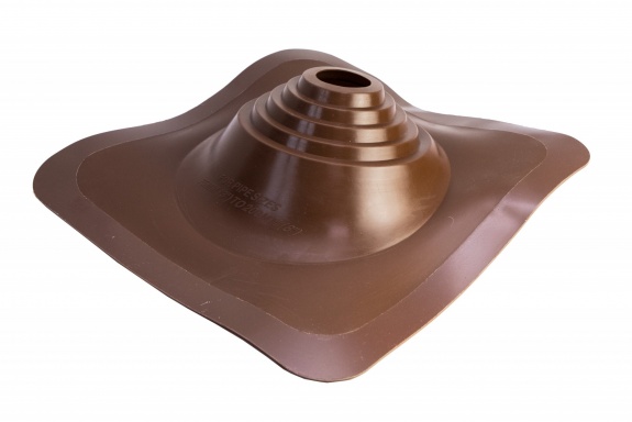 Проходной элемент MF CN угловой №110 (75-200мм) +240 силиконовый (металлический окрашенный фланец) коричневый