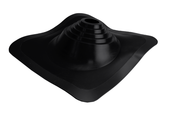 Проходной элемент MF CN угловой №110 (75-200мм) +240 силиконовый (металлический окрашенный фланец) черный