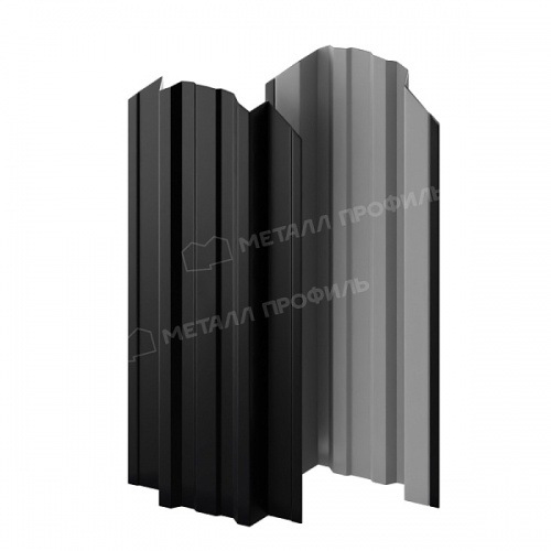 Штакетник металлический МП TRAPEZE-O 16,5х118 NormanMP (ПЭ-01-9005-0.5)