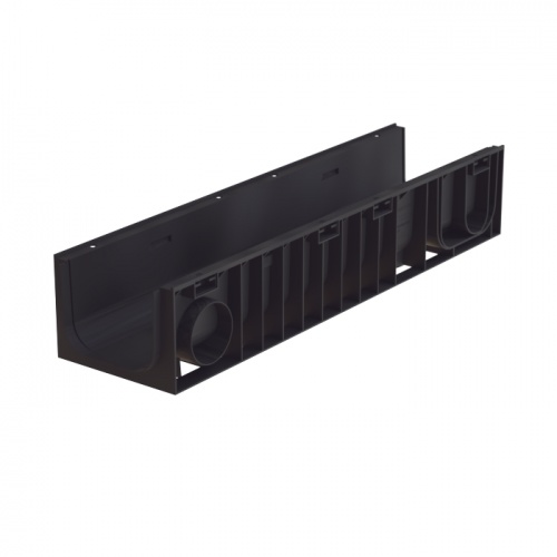 Лоток водоотводный пластиковый NORMA 200 Н185, класс нагрузки С250 1000х260х185 (12018)