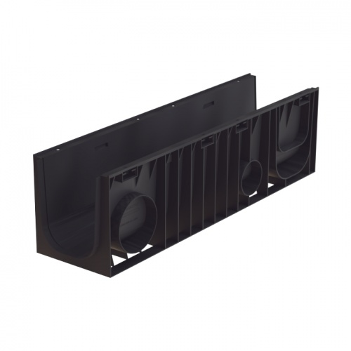 Лоток водоотводный пластиковый NORMA 200 Н280, класс нагрузки С250 1000х260х280 (12028)