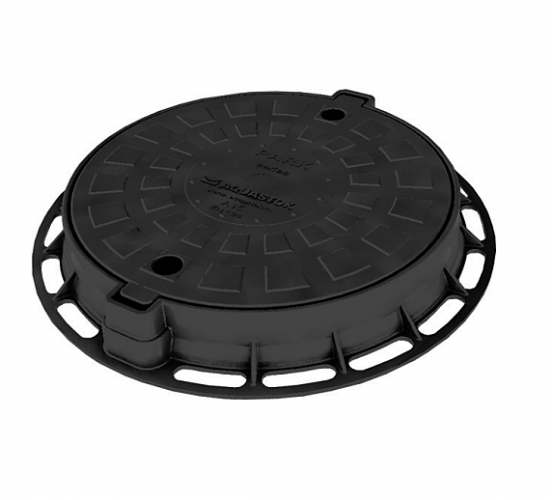 Люк пластиковый легкий малый черный, класс нагрузки А15 Aquastok (5641)