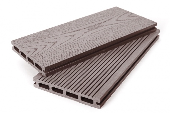 Террасная доска Grand Line 140 мм вельвет и тиснение Массив Шоколад 4 м (БШТ)