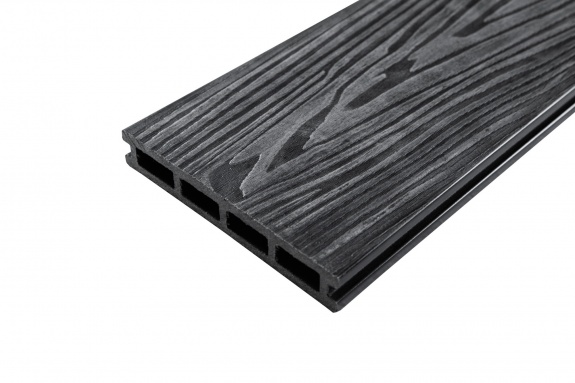 Террасная доска Grand Line 150х25мм 3D Винтаж Графит 3м