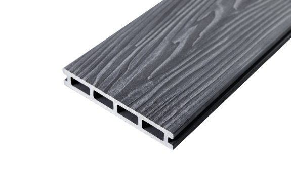 Террасная доска Grand Line 150х25мм 3D Винтаж Темно-серый 3м