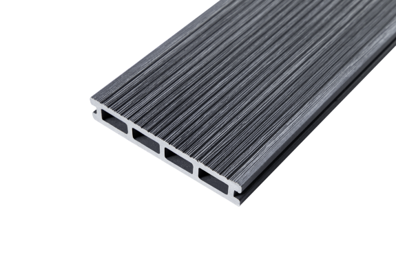 Террасная доска Grand Line 150х25мм 3D Винтаж Темно-серый 3м