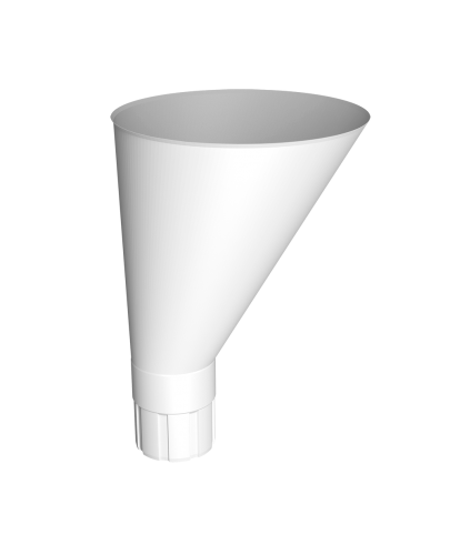 Воронка водосборная круглая Ø90 Vortex Mix PE RAL 9003 сигнальный белый