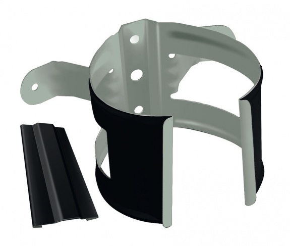 Кронштейн трубы на дерево Optima Matt 90мм RAL 9005