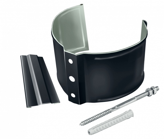 Кронштейн трубы на кирпич Optima Matt 90мм RAL 7024