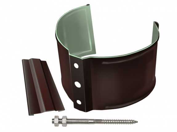 Кронштейн трубы на кирпич Optima Matt 90мм RAL 8017