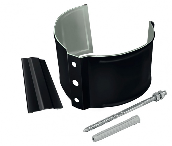 Кронштейн трубы на кирпич Optima Matt 90мм RAL 9005