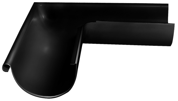 Угол желоба внешний Optima Matt 90гр 125мм RAL 9005