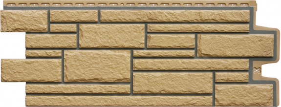 Фасадные панели GL КАМЕЛОТ, Design песочный со швом RAL 7006