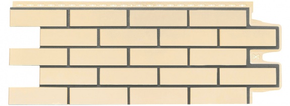 Фасадные панели GL КЛИНКЕРНЫЙ КИРПИЧ, Design бежевый со швом RAL 7006