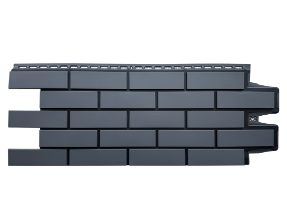 Фасадные панели GL КЛИНКЕРНЫЙ КИРПИЧ, Design графит со швом RAL 9005