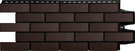 Фасадные панели GL КЛИНКЕРНЫЙ КИРПИЧ, Design шоколадный со швом RAL 9005