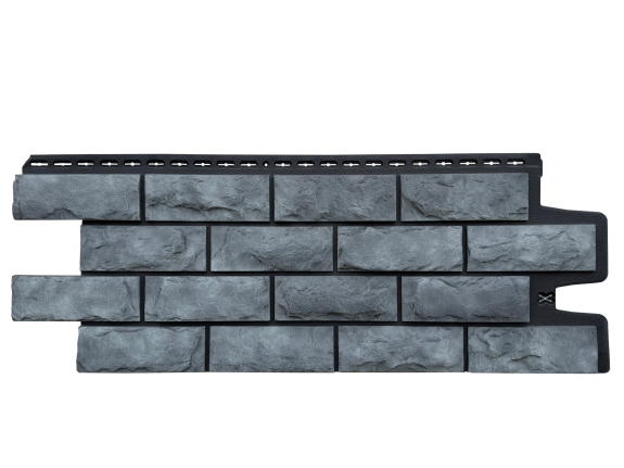 Фасадные панели GL КОЛОТЫЙ КАМЕНЬ, Design Plus антрацит c черным швом