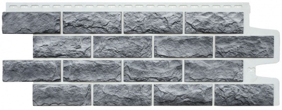 Фасадные панели GL КОЛОТЫЙ КАМЕНЬ, Design Plus гранит с белым швом