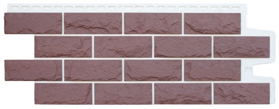 Фасадные панели GL КОЛОТЫЙ КАМЕНЬ, Design Plus каштан с белым швом