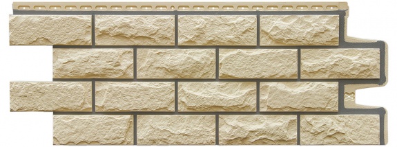 Фасадные панели GL КОЛОТЫЙ КАМЕНЬ, Design бежевый со швом RAL 7006