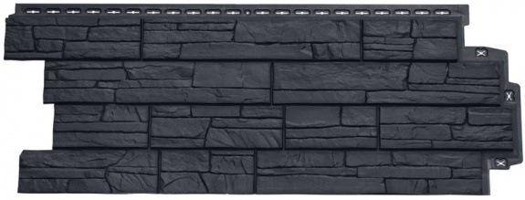 Фасадные панели GL СЛАНЕЦ, Стандарт ГРАФИТ