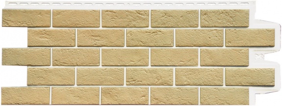Фасадные панели GL СОСТАРЕННЫЙ КИРПИЧ, Design Plus ваниль с белым швом