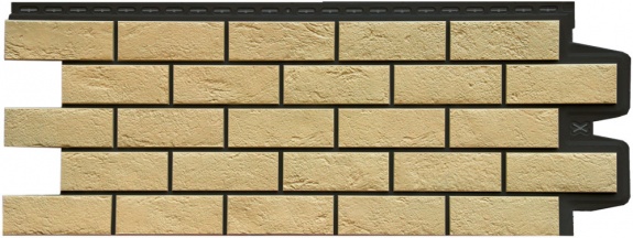 Фасадные панели GL СОСТАРЕННЫЙ КИРПИЧ, Design Plus ваниль с черным швом