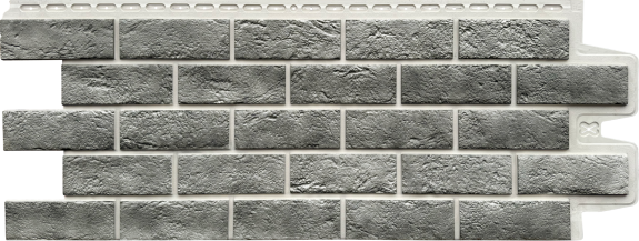 Фасадные панели GL СОСТАРЕННЫЙ КИРПИЧ, Design Plus гранит с белым швом