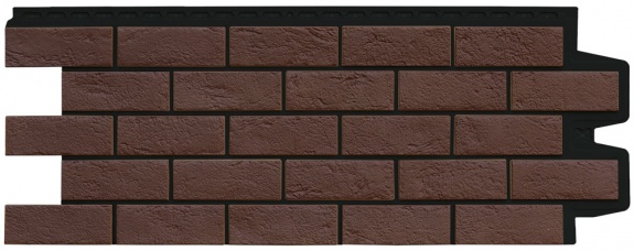 Фасадные панели GL СОСТАРЕННЫЙ КИРПИЧ, Design Plus каштан с черным швом