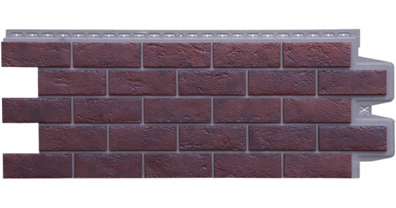 Фасадные панели GL СОСТАРЕННЫЙ КИРПИЧ, Design Plus кофе с темно-бежевым швом