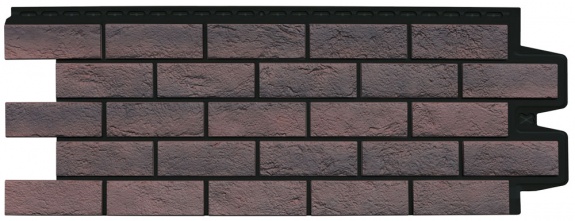 Фасадные панели GL СОСТАРЕННЫЙ КИРПИЧ, Design Plus кофе с черным швом