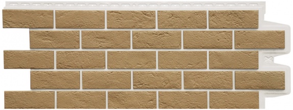 Фасадные панели GL СОСТАРЕННЫЙ КИРПИЧ, Design Plus солома с белым швом