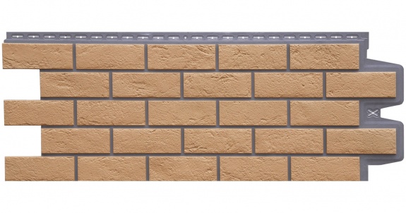 Фасадные панели GL СОСТАРЕННЫЙ КИРПИЧ, Design Plus солома с темно-бежевым швом