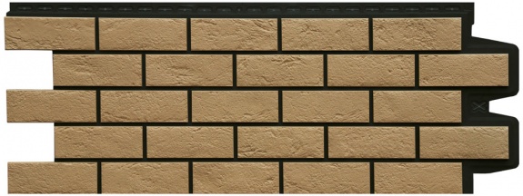 Фасадные панели GL СОСТАРЕННЫЙ КИРПИЧ, Design Plus солома с черным швом