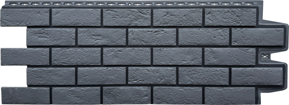 Фасадные панели GL СОСТАРЕННЫЙ КИРПИЧ, Design графит со швом RAL 9005