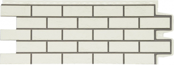 Фасадные панели GL СОСТАРЕННЫЙ КИРПИЧ, Design молочный со швом RAL 7006