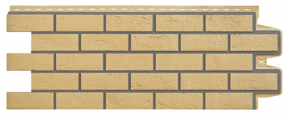 Фасадные панели GL СОСТАРЕННЫЙ КИРПИЧ, Design песочный со швом RAL 7006